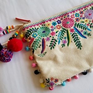 STEVEN by Steve Madden Embroidered Clutch